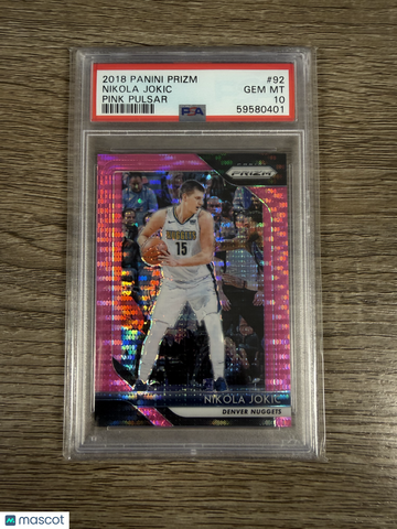 2018 Panini Prizm Nikola Jokic #92 Pink Pulsar PSA 10
