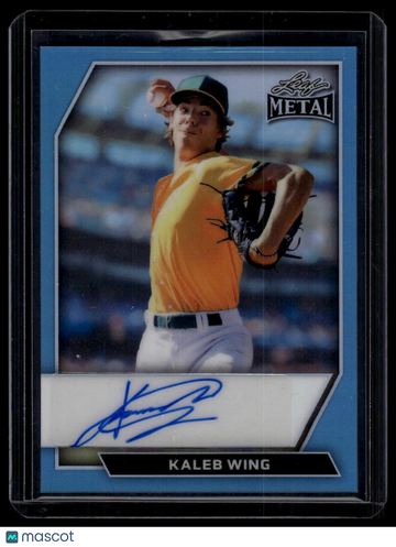 2026 Leaf Metal Kaleb Wing #BA-KW2 Base Autographs Prismatic Platinum SN AU
