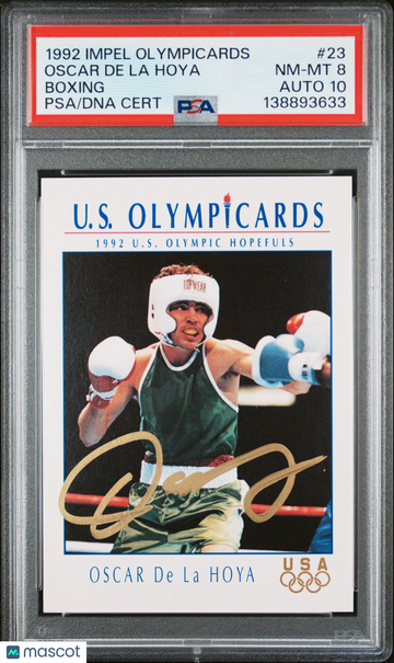 Oscar De La Hoya 1992 Impel Olympicards #23 Rookie PSA 8.
