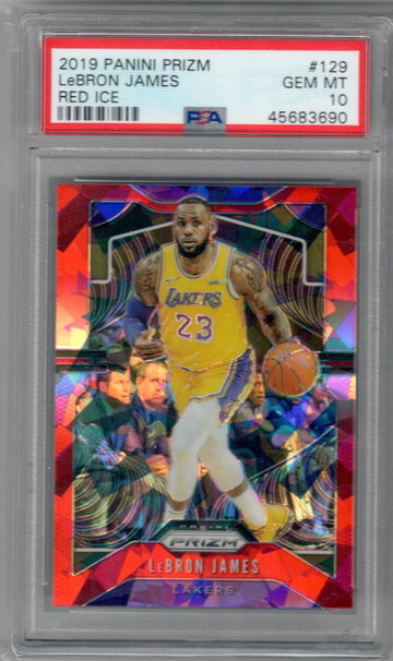 2019 PANINI PRIZM LeBRON JAMES RED ICE PRIZM #129