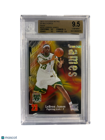 2012 Fleer Retro 1997 Z-Force Rave LeBron James #Z50 BGS 9.5