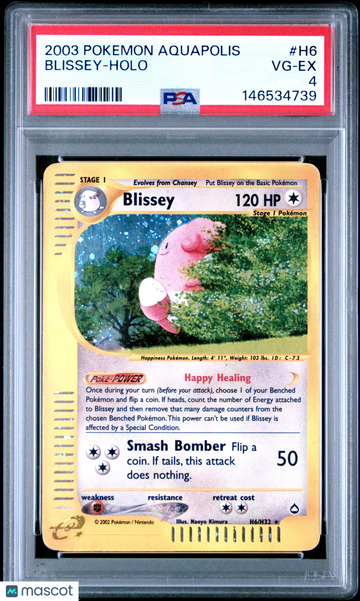 2003 Pokemon Aquapolis Blissey Holo PSA 4 #H6