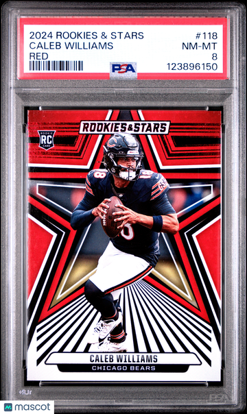 2024 Panini Rookies & Stars Caleb Williams #118 Red PSA 8