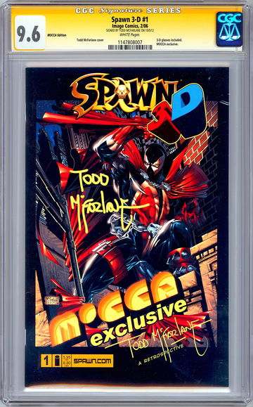 SPAWN #1 CGC-SS 9.6 3-D MOCCA EXCLUSIVE *SIGNED SPAWN ARTIST TODD MCFARLANE 2006