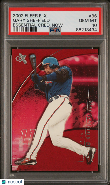 2002 Fleer E-X Gary Sheffield #96 Essential Credentials Now PSA 10
