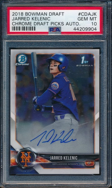 2018 Bowman Chrome Draft Jarred Kelenic Base RC AUTO PSA 10 9904