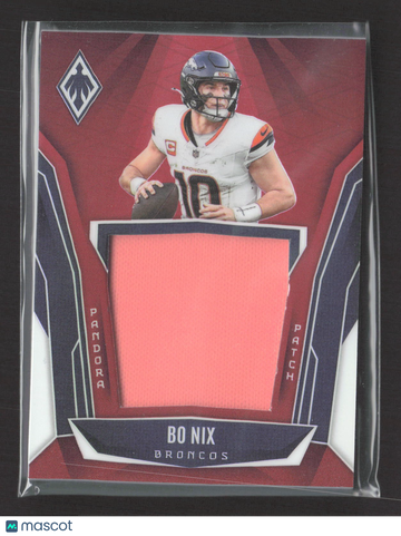 2025 Panini Phoenix Pandora Patch Bo Nix #PAP-BNX Patch Memorabilia 178/249