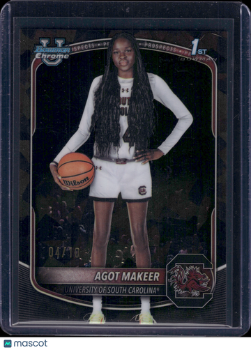 2025 Bowman Chrome University Agot Makeer #BCP-34 Black Refractor /10