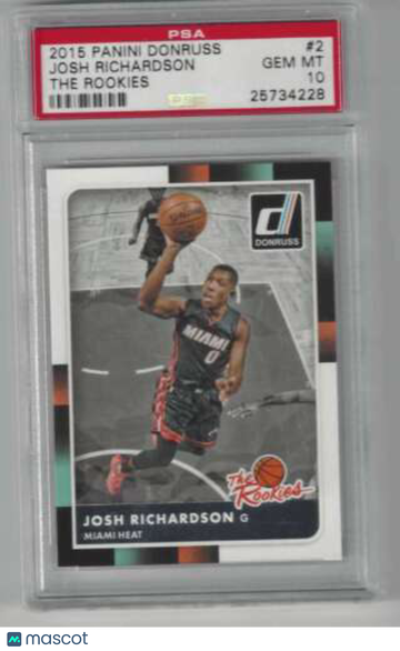 2015-16 Donruss Josh Richardson #2 Rookie,Base Set PSA PSA 10 GEM MINT