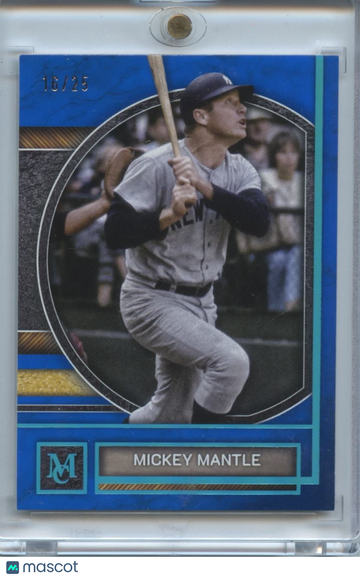 Mickey Mantle 2025 Museum Collection Platinum Blue New York Yankees 16/25