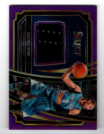 2019-20 Panini Select Throwback Memorabilia Purple #TM-ZLV Zach LaVine /99
