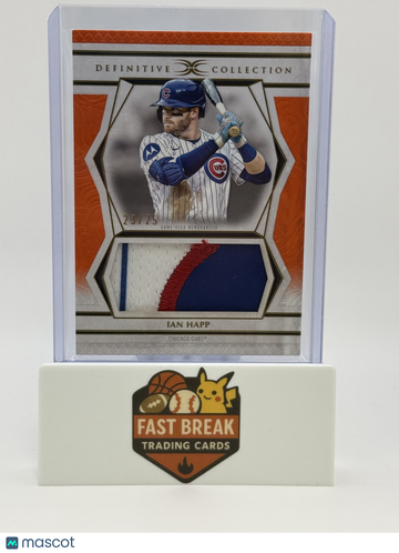 2025 Topps Definitive Collection Ian Happ #DJRC-IH Orange /25 Jumbo Patch Relic