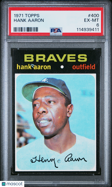 1971 Topps Hank Aaron #400 PSA 6
