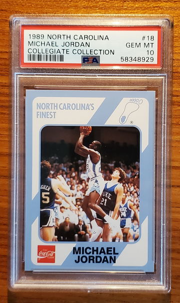 1989 north carolina Michael Jordan #18  psa 10 collegiate collection coca cola bulls 