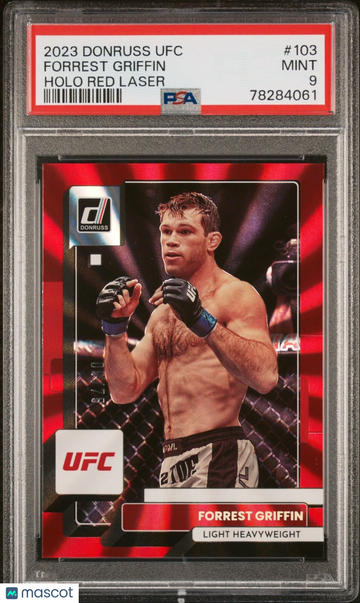 2023 Donruss Forrest Griffin #103 Red Holo Laser PSA 9