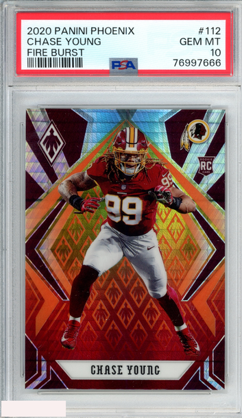 2020 PANINI PHOENIX CHASE YOUNG #112 FIRE BURST ROOKIE RC PSA 10 GEM MT