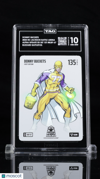 2025 Bo Jackson Battle Arena Donny Buckets #BLBF-67 Blizzard Battlefoil Glow TAG 10