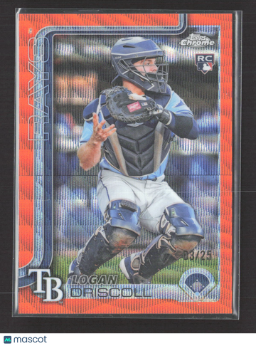2025 Topps Chrome Logan Driscoll #185 Orange Wave Refractor RC