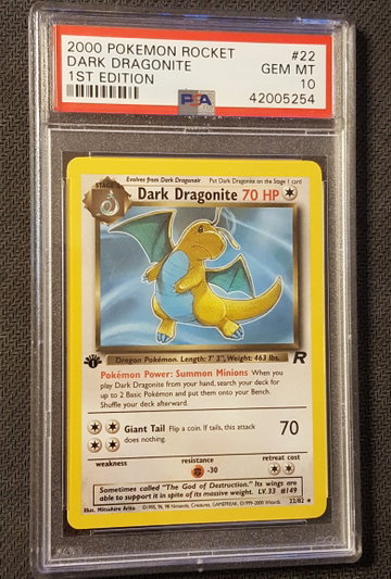Pokemon Dark Dragonite 1st Edition PSA 10 Non-Holo