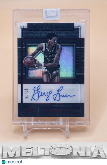 2019-20 Panini One and One George Gervin #FT-GGV First-Team Signatures Red SN AU
