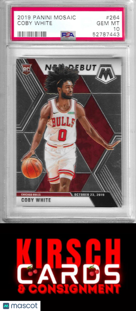 Coby White 2019 Panini Mosaic #264 Debut RC Rookie