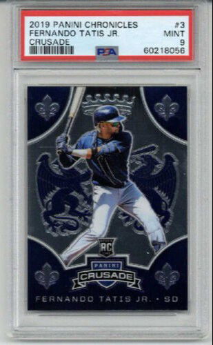2019 PANINI CHRONICLES CRUSADE #3 FERNANDO TATIS JR. CARD PADRES PSA 9 LOW POP