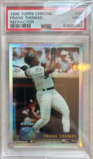 1996 Topps Chrome Frank Thomas Refractor PSA 9