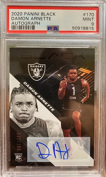 2020 Panini Black Damon Arnette Auto 161/199
