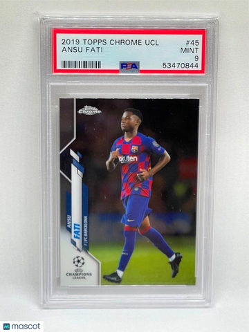 2019 Topps Chrome UEFA Champions League Ansu Fati #45 PSA 9