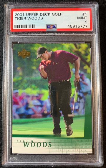 2001 Upper Deck Tiger Woods PSA 9