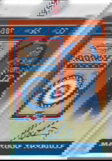 MATISSE THYBULLE 2019/20 CONTENDERS OPTIC ROOKIE ORANGE AUTOGRAPH AUTO #19/25