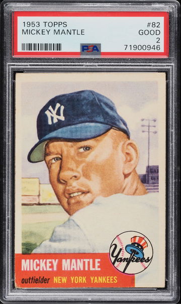 1953 Topps Mickey Mantle #82 PSA 2  (PWCC-E) TOP 15%