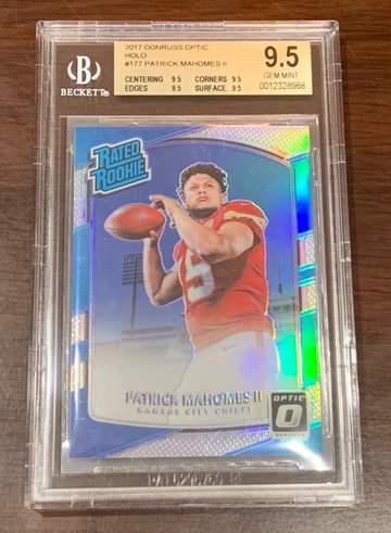 2017 Optic Patrick Mahomes Holo BGS 9.5