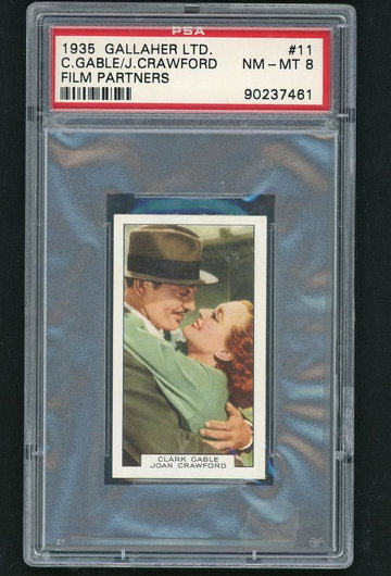 1935 Gallaher Ltd. Film Partners Clark Gable/Joan Crawford #11 PSA 8