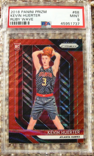 Kevin Huerter 2018 Prizm #68 Red Wave PSA 9