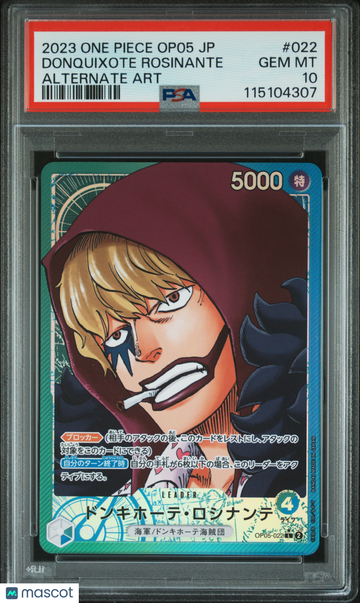 2023 One Piece Japanese Op05-Awakening Of The New Era Donquixote Rosinante Japanese Alternate Art PSA 10 #022