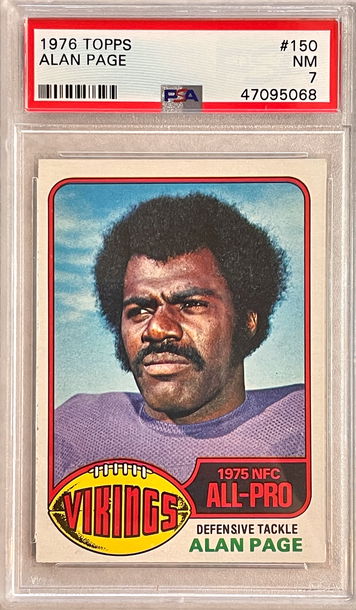 1976 Topps Alan Page #150 PSA 7