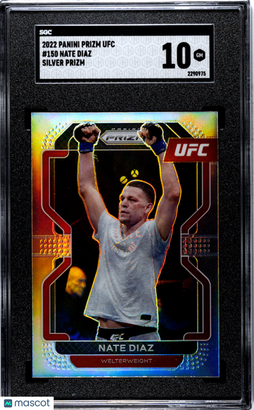 2022 Panini Prizm Ufc Nate Diaz #150 Silver Prizm SGC 10