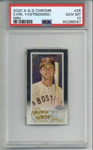 2020 TOPPS ALLEN & GINTER CHROME MINI #25 CARL YAZ YASTRZEMSKI PSA 10 LOW POP