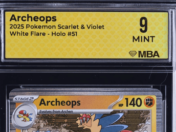2025 Pokemon Scarlet & Violet White Flare Archeops Holo MBA 9 #51