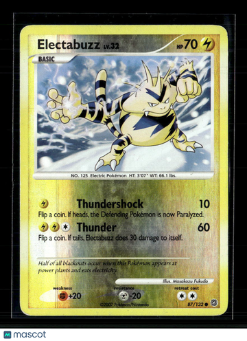Pokemon 2011 Secret Wonders Electabuzz #87/132
