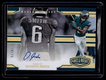 2023 Panini Plates & Patches Marquee Marks DeVonta Smith #MM-DVS Auto /75