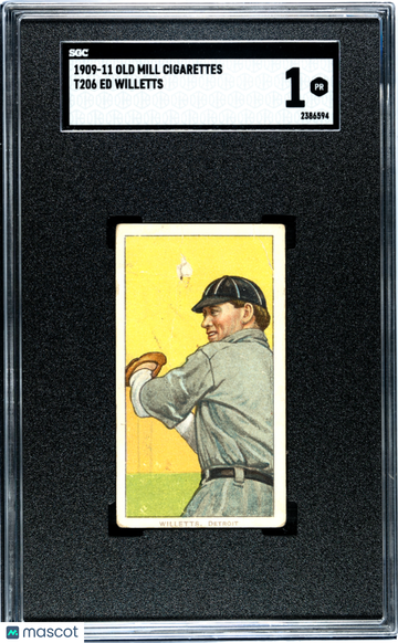 1909 Old Mill Cigarettes (T206) Ed Willetts SGC 1