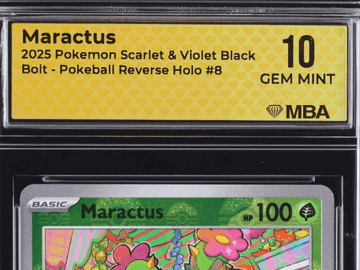 2025 Pokemon Scarlet & Violet Black Bolt Maractus Reverse Holo MBA 10 #8