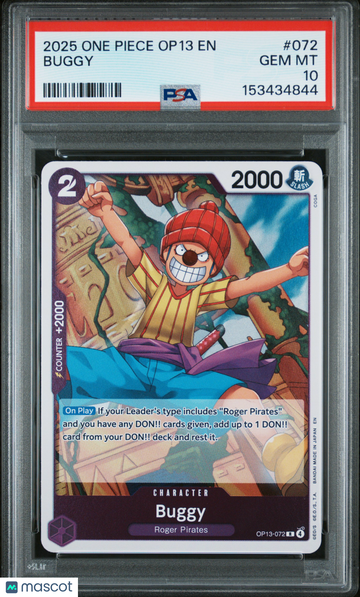 2025 One Piece Op13-Carrying On His Will Buggy PSA 10 #072