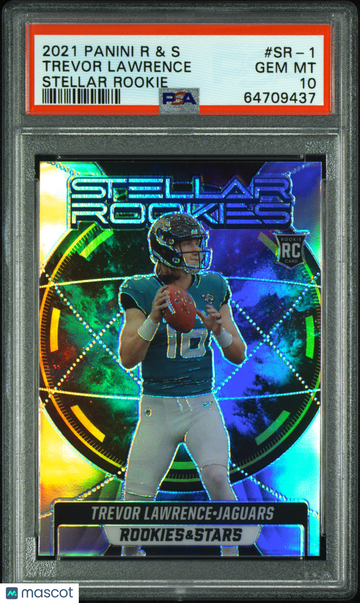 2021 Panini Rookies & Stars Stellar Rookies Trevor Lawrence #SR-1 Rookie PSA 10