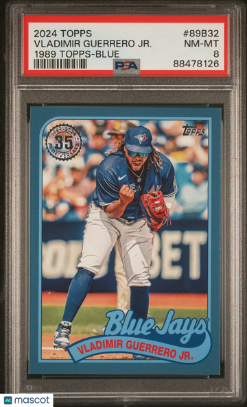 2024 Topps 1989 Topps Baseball Vladimir Guerrero Jr. #89B32 1989 Topps-BlueBlue PSA 8