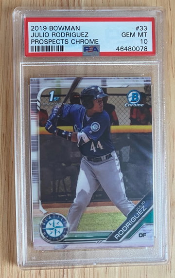 2019 Bowman Chrome JULIO RODRIGUEZ PSA GEM-MINT 10 SP RC