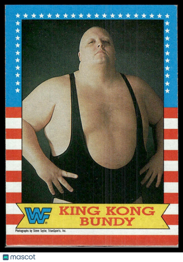 1987 Topps WWF King Kong Bundy #15