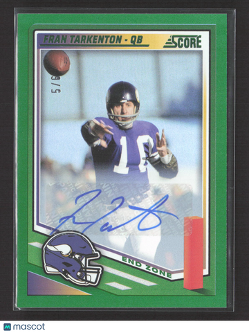 2025 Panini Score Football Fran Tarkenton #98 Green /6
